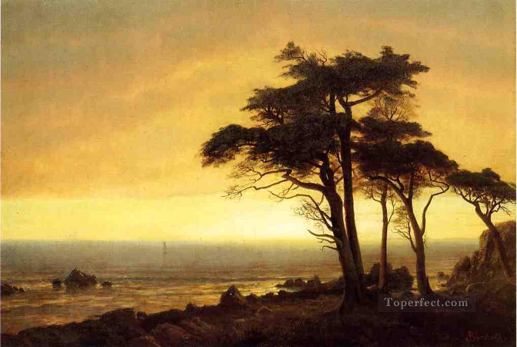 Costa de California Albert Bierstadt Paisajes río Pintura al óleo
